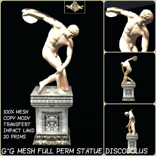 G^G MESH FULL PERM STATUE DISCOBOLUS