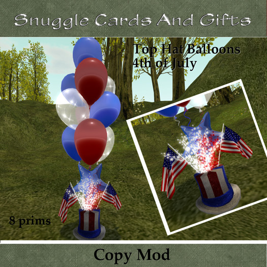 Top Hat Balloons 4th of July