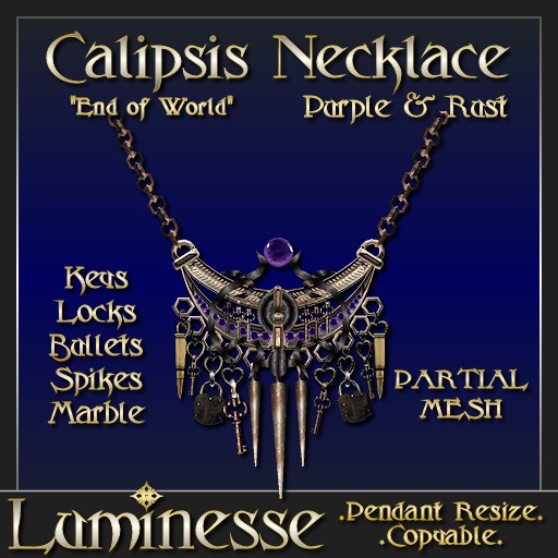 Luminesse Calipsis Purple Rust Necklace PMESH-Wear To Unpack