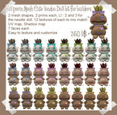 Full Perm MESH Cute Voodoo Doll kit for builders
