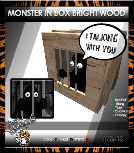 .:CT:. Monster in Box-Bright Wood-Boxed:.