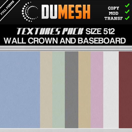 DUMESH -> Textures Wall Crown and Baseboard PACKAGE