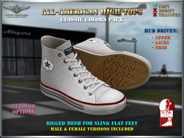SMS All-American High Tops for SLINK Flat Feet DEMO