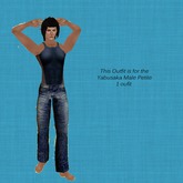 Petite Male Blue skull trousers,blue tank(boxed)