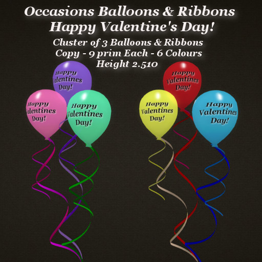 Occasions 3 Balloons Valentine