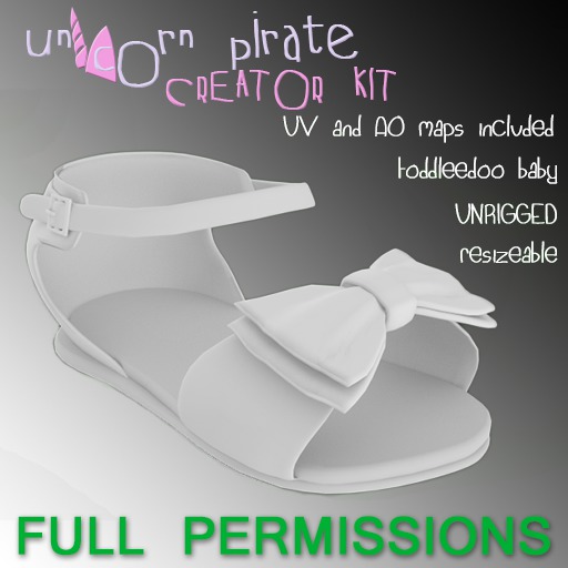:UP: Bow Sandals (Full Permissions Creator Kit)