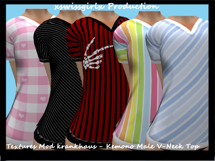 Textures Mod Kemono Male V-Neck Top