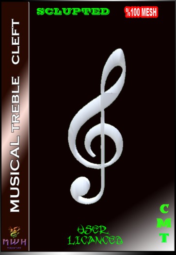 MWH Musical treble clef sculpted