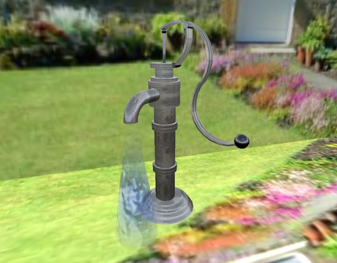 OLD FASHION WATERPUMP ! old silver
