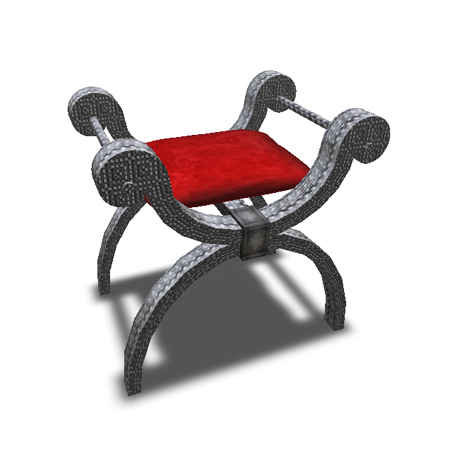 Roman Silver Chair (Red)