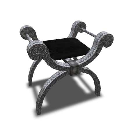 Roman Silver Chair (Black)