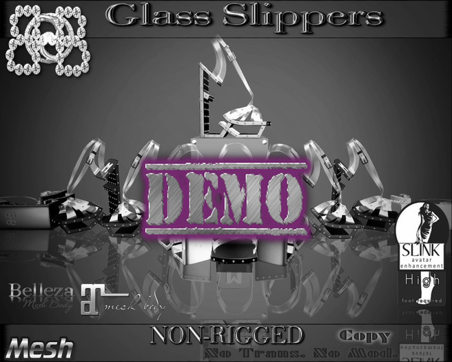 !!BH!!DEMO  GLASS SLIPPERS SASSY (WEAR&TOUCH)