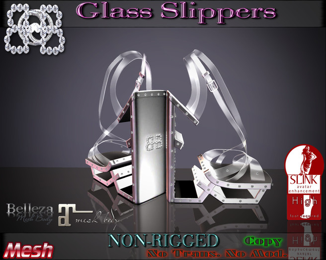 !!BHB!! GLASS SLIPPERS SASSY SILVER(belleza, slink, maitreya)