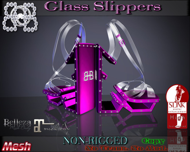!!BHB!! GLASS SLIPPERS SASSY PINK(belleza, slink, maitreya)