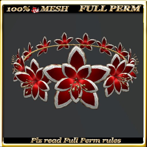 LW_ Mesh Hat with 3 Roses - 1