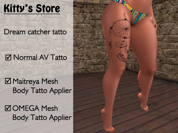 ! .Kitty's Store - Dream Catcher & Birds TIGHT TATTO
