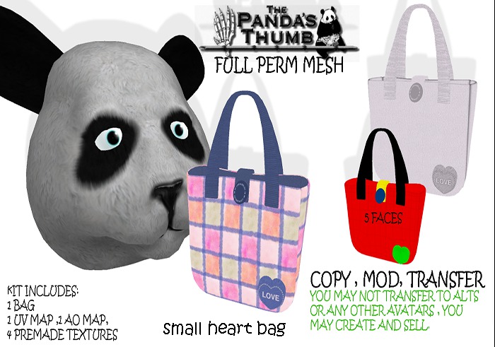 Full perm mesh purse/bag kit