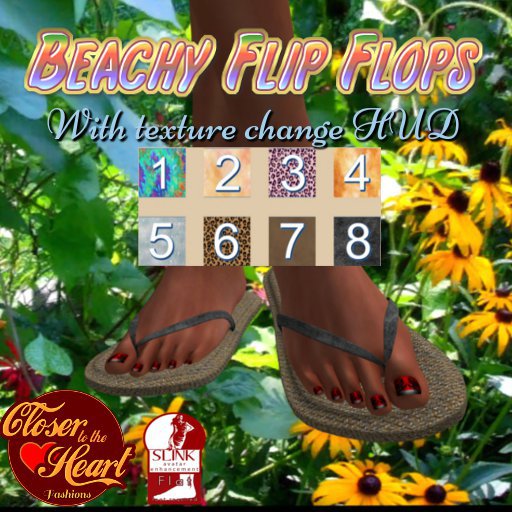 Beachy Flip-Flops w/HUD BOXED