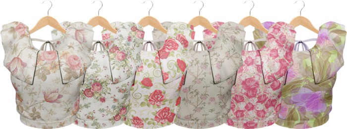 NYU - CrossOver Dress Nudes, Floral Top