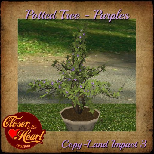 Potted Tree-Purples BOXED
