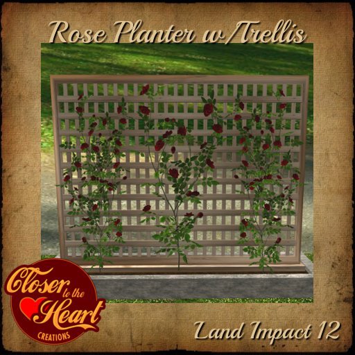Rose Planter w/Trellis BOXED