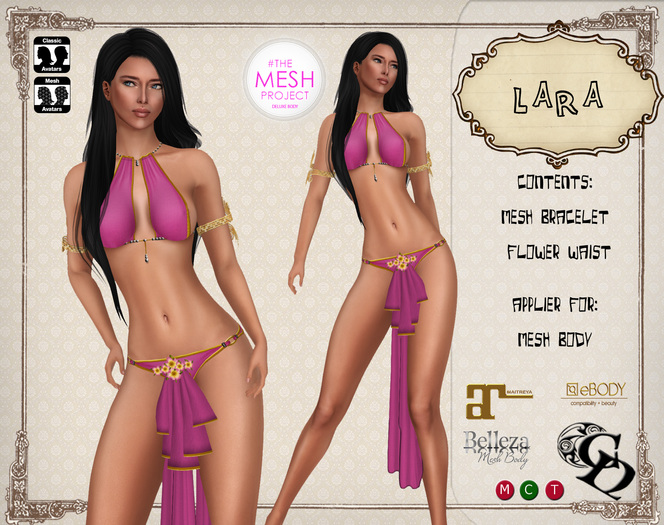 C&N kajira Dress Lara Dark Pink