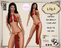 C&N kajira Dress Lara Dark Red