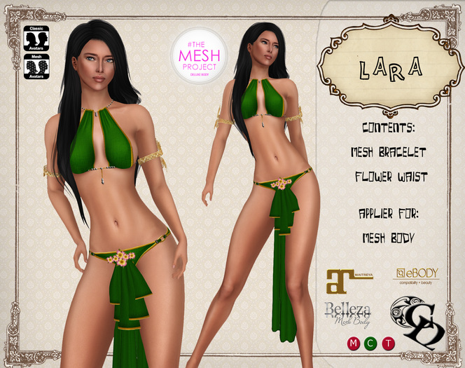 C&N kajira Dress Lara Dark Green