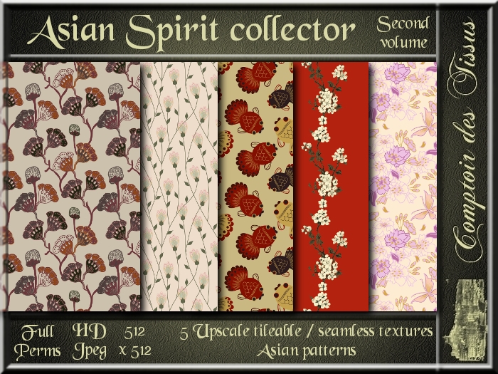 Asian Spirit collector I - 5 FULL PERMS Textures