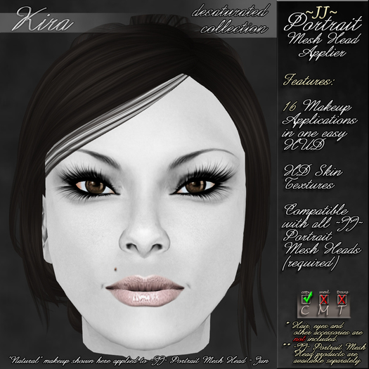 ~JJ~ Portrait Mesh Head Applier ~Kira~ Desaturated