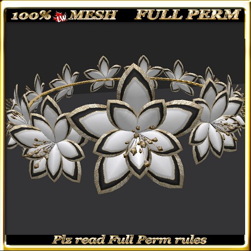 LW_ Mesh Hat with 3 Roses - 1
