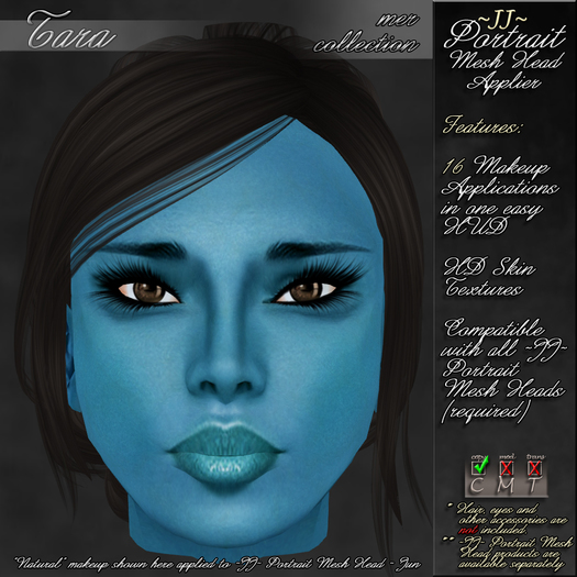 ~JJ~ Portrait Mesh Head Applier ~Audrey~ (DEMO)