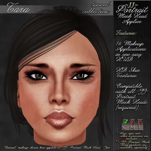 ~JJ~ Portrait Mesh Head Applier ~Audrey~ (DEMO)