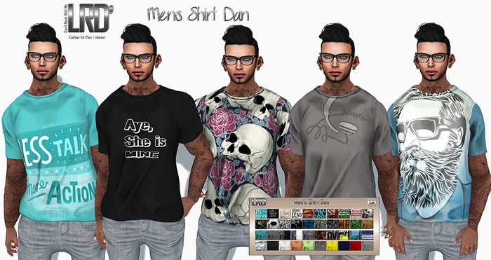 LRD Mens shirt Dan hudded 40 designs/prints/colors 