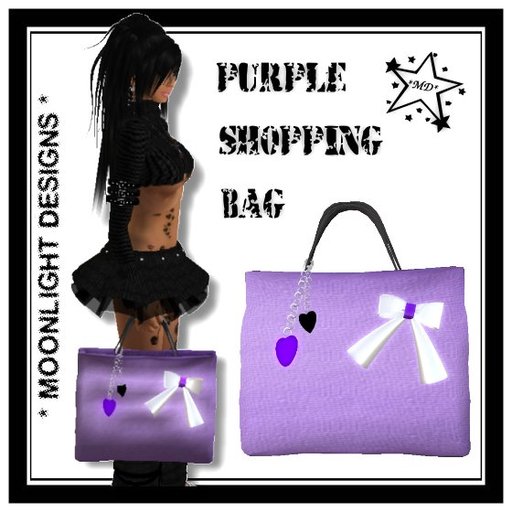 *MD* Purple Shopping Bag