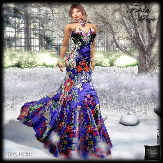 SAS - Frida Purple Gown (Mesh Bodies & Mesh)
