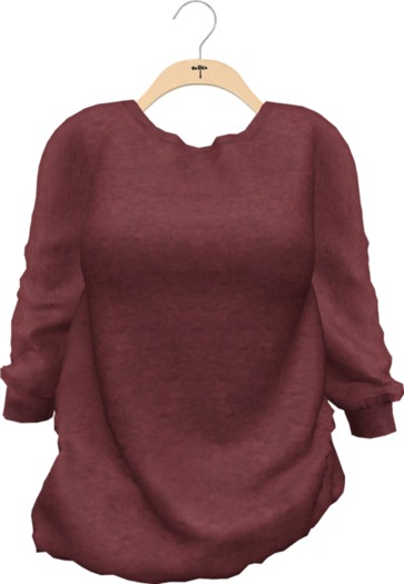 NYU - Loose Cotton Top, Maroon