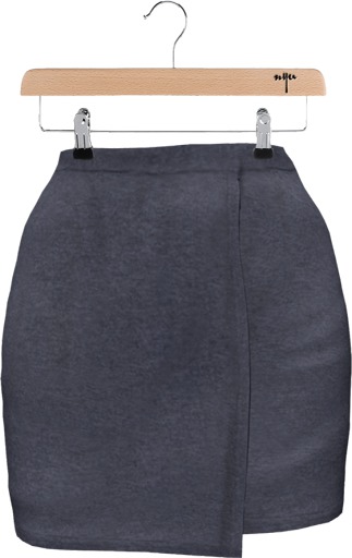 NYU - Foldover Skirt, Steel Blue