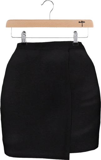 NYU - Foldover Skirt, Black