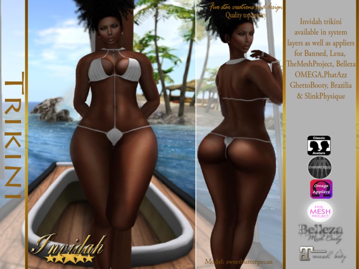 Invidah*Sanchia Outfit BLK/GOLD (Bagged WEAR or Rezz to unpack)