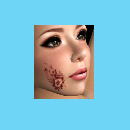 yui's face flower tattoo