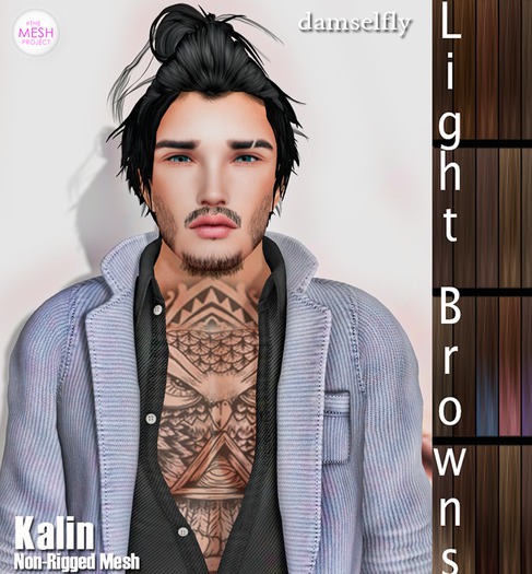 *~*Damselfly*~*Kalin Non-Rigged Mesh Light Browns