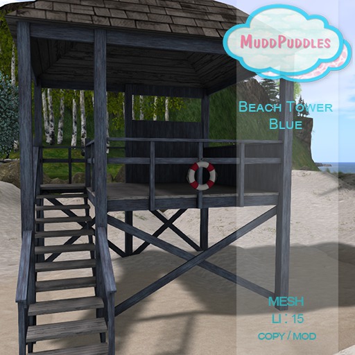 MuddPuddles: Beach Tower - Blue