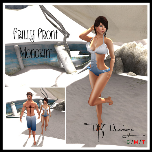 .::DM::. Frilly Monokini - Gradient Blue
