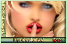Valentine-cLip circle red tattoo sticker