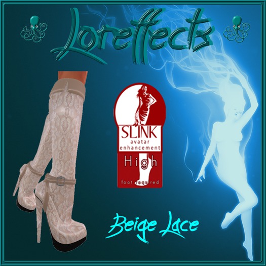 Beige Lace Boots