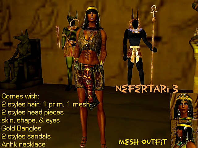 Egyptian Queen Neferatari 3 Mesh AVI