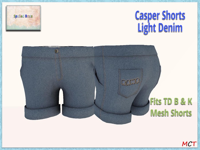 [S][B] Casper Shorts - Light Denim