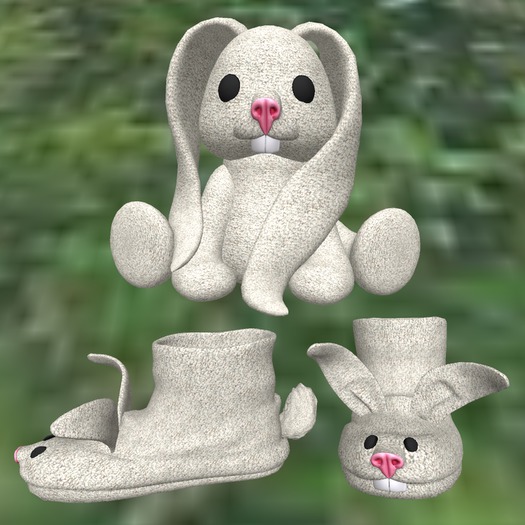Mesh Bunny Slippers & Cuddle Bunny