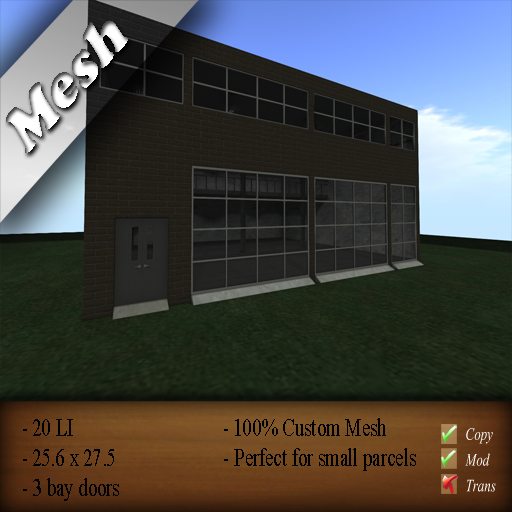 .::TG::. 3 Bay Garage w/ Loft  ( Mesh ) ( Boxed )